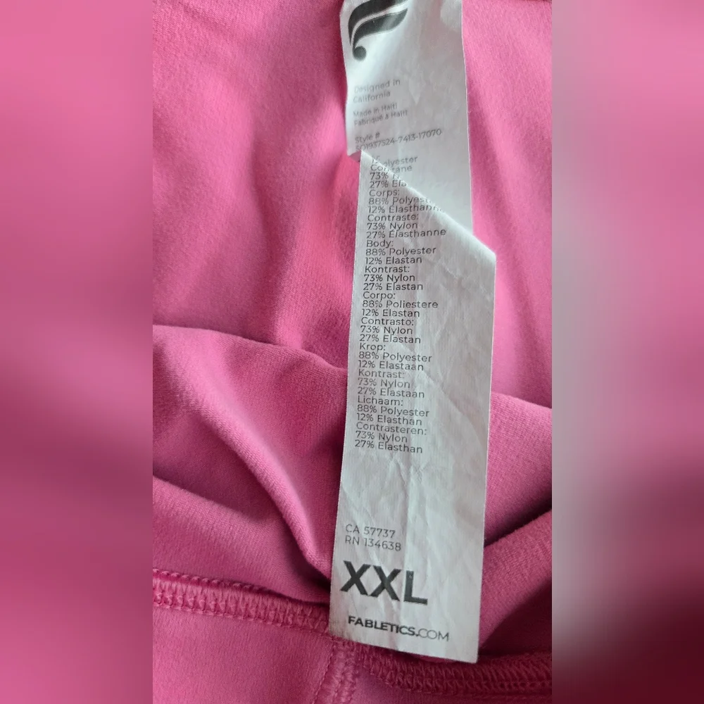 NWOT Fabletics Women's Pink Bike Shorts